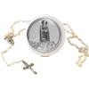 Albalu.it Idee regalo on line 100% itali Albalù Collana Rosario Argentato con Portarosario Portapillole Madonna di Fatima - Figure Sacre in Argento Laminato, Made in Italy con Scatola Regalo