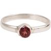 Handmade Minimalist Red Garnet Ring Handmade Natural Round Gemstone 925 Sterling Silver January Birthstone Ring