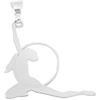 Moun Jewels Ciondolo Ballerina Ginnasta con cerchio in argento 925 anallergico.