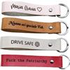 Generic Portachiavi Vera Pelle Personalizzato Nome, Messaggio, Frase, Idea Regalo Portachiavi, Portachiavi cuoio Uomo Donna