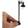 diodiled Lampione da Terra Colore Nero per presepi e diorami con microlampada 12V - DL162 (8,5x2,3 cm, Luce Bianco Caldo)