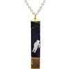 Cairui Design Astronauta Galleggiante Spazio Luna Cosmonauta Cielo Stellato Cubo Resina Placcato Oro 18k Collane Con pendenti Donna Handmade