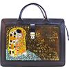 Arte Lisanti Borsa in Pelle Dipinta a Mano - IL BACIO DI GUSTAV KLIMT - a Tracolla, Shopper, Cartella, Cartella Donna, Porta PC, Idea Regalo, Artigianato Italiano, Made In Italy, Vera Pelle, Tote Bag