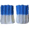 Zauberball Starke Lavoro a maglia/fatto a mano/polsini/scaldapolsi/scaldabraccia/articoli per fan/Blu - Bianco/scaldabracci/fasce in sudore/diversi disponibili
