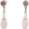 Generico Rose Quartz Drop Earrings Handmade 925 Sterling Silver Natural Pink Gemstone Dangle Earrings Jewelry