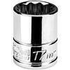 Capri Tools Bussola bassa da 17 mm, attacco da 3/8, 12 punti, metrica