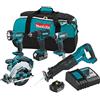 Makita XT505 18V LXT Lithium-Ion Cordless Combo Kit, 5 Piece