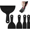 acdokuk BLBK - Set di 5 coltelli per stucco, in plastica flessibile, in 5 diverse dimensioni, per spackling, cottura, parete e stucco per auto. (1,5 pollici, 6 pollici, 1,5 cm, 15,5 cm