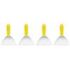 QUARKZMAN 4pz Spatola in Acciaio al Carbonio 6 Raschietto Flessibile Stucco Cartongesso Manico in Plastica per Carta Parati Nastratura Raschiatura Vernice, Giallo