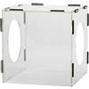 Generic Scatola antipolvere per tavolo da macinazione, 20 x 20 x 20 cm, copertura antipolvere in acrilico per lucidatrice elettrica, postazione di lavoro compatta con scudo trasparente per smerigliatura