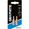 GRAPHITE Punta per cacciavite HEX2,5, 25 mm, 1/4, 2 pezzi.
