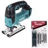 Makita DJV 182 Z - Sega a pendolo a batteria 18 V Brushless Solo + 14 lame per sega - senza batteria, senza caricatore