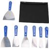 Garosa 7pcs Stims Spatula in Acciaio a Carbonio Set con Borsa, Dimensioni di varietà per Applicare il Gesso in Gesso Ripara il Muro a Secco, Rimuovendo la Carta Parati