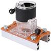 SEIWEI Supporto 2 in 1 per fissaggio e scanalature, base multifunzione per fresatura scanalature, lavorazione superficiale, taglio di curve e pialla per bordi (piastra a fessura arancione + cofano di