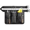 JQTOP Grembiule da giardino da donna, cintura regolabile con 8 tasche, resistente cintura da lavoro Oxford per giardinaggio, costruzione (nero)