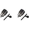 Pyugxab 2 X Key Type 1,5 - 13 mm Capacità B16 foro mandrino