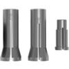 Risveglio Dado mandrino per macchina da incidere con 3 coni di serraggio da 6 mm 1/4 1/8 fresa elettrica, in metallo, 3,17/6/6,35 mm, argento