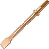 WEDO Punta pneumatica a scalpello pneumatico, scalpello piatto ad aria non scintillante, larghezza della punta 20 mm, lunghezza 125 mm, gambo rotondo da 10 mm, scalpello perforatore, rame berillio,