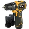 Blim Trapano a percussione a batteria 12 V 2 Ah - Motore senza spazzole - 35 Nm Coppia massima - 2 velocità 0-400/0-1500 rpm - Include 2 Ba