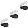 Operitacx 3 Pezzi Rastrelliera di saldatura rotonda In piedi stand magnetico piccolo ferri da saldatura supporto in ferro per scrivania supporto per saldatore resistente ferro da stiro Nero