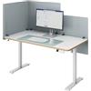 Leitz Divisorio Scrivania Regolabile in Altezza - Pannello Scrivania con Regolazione Continua, Materiali Fonoassorbenti e Morsetto Sicuro - 80 x 70cm