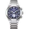 CITIZEN Zenshin Senkei Eco-Drive Solar Super Titanium - Cronografo con cinturino in titanio e vetro zaffiro, argento, Bracciale