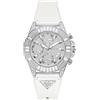 Guess Iconic 40TH Orologio da polso donna colore argento con cinturino in acciaio inox impermeabile 3 bar Diametro cassa: 40 mm GW0814L2