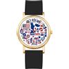 JewelryWe Orologio da Polso Unisex in Silicone: Orologio per Giorno dell'indipendenza Americana con Numeri Romani Regalo Speciale