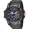 WeaShaemgLi Orologio sportivo da uomo con quadrante grande, militare, S-Shock, impermeabile, retroilluminazione, sveglia, cronometro Caratteristiche: robusto orologio da polso per allenamento, escursionismo e