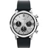 Timex Orologio cronografo da uomo con cinturino in pelle Marlin, argento, cinghia