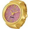 JewelryWe Orologio da dito da uomo e donna con elastico rotondo,anello orologio al quarzo semplice,regalo