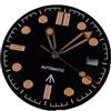 Generico 31mm quadrante ondulato dell'orologio lancette adatte for NH35A ETA 2824 PT5000 ST21308215 821A DG2813 3804 movimento data luminoso(B black,Miyota8215 DG2813)