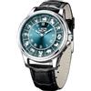 SACOSDING Orologi da Uomo, Orologio Analogico al Quarzo in Stile Roulette Unico, Orologio da Polso Impermeabile da 45MM con Grande Quadrante in Lega, Luminoso, Cinturino in Pelle Squisito e Durevole