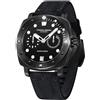 LACZ DENTON PAGANI DESIGN PD1767 Diver Orologi meccanici automatici da uomo in acciaio inossidabile Zaffiro 20Bar Orologio sportivo (PD1767-Nero pieno-CJ)