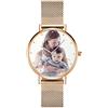 SOUFEEL Orologio Donna Orologio da Polso Fotografico Personalizzato Testo 45mm impermeabile Regali per San Valentino uomo e donna coppia, Regalo personalizzato festa del mamma
