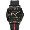 SEAKOSS GMT - Orologi automatici da uomo, 45 mm, data, 10 atm, impermeabile, gabbiano ST2557, movimento luminoso, acciaio inossidabile, vetro zaffiro, orologi meccanici S8441, Nero rosa, striscia