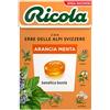 Ricola Caramelle Ricola Arancia Menta in astuccio pz 10 - Senza Zucchero e Senza Glutine