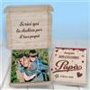 Generico Scatola cioccolattini personalizzata con foto e dedica. Idea regalo festa del papà. Confezione con 9 cioccolatini al latte personalizzati con foto.