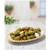 Antica Sicilia Olive verdi 3 kg. siciliane Artigianali (Schiacciate) Olio Extra Vergine di Oliva, Aglio, Origano e Peperoncino - Antipasto Siciliano Artigianale per Pane, Pizza, Insalate e Buffet