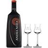 Marzadro DISTILLERIA MARZADRO ANIMA NERA LIQUORE ALLA LIQUIRIZIA 70 CL CON DUE BICCHIERI