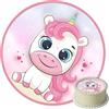 J&M DECO Decorazioni Torta Compleanno - Cake Topper Motivo Unicorno - Commestibile Topper Torta Compleanno - Carta Commestibile Fondant - Topper Torta Rotondo 20 cm - Decorazioni Torta Unicorno