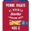 Barilla Pasta Al Bronzo Penne Rigate con matrici in bronzo, per rugosità intensa, 100% grano duro di alta qualità, 400 g