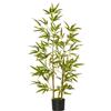 Easycomfort Pianta Artificiale di Bambù Alta 120cm con Vaso per Interno ed Esterno, Verde