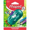 Maped - Temperamatite Croc Croc Twist - Sistema di cricchetto, Taglio facile e veloce - Divertente, Design a criceto - Blu - Temperamatite a 2 fori