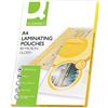 Q-Connect Pouches per plastificatrici Q-Connect 2x80 µm Finitura Lucida A4 Conf. 100 Pezzi - KF04114
