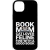 Cat Lover Reading Bookworm Mom Librarian Custodia per iPhone 14 Plus Prenota Mom Cat Lover Feline Fine con una buona lettura