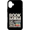 Book Loving Cat Mom Reading Custodia per iPhone 16 Plus Libro Mamma Amante Gatti Libri Senza Interruzioni