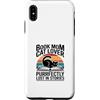 Mom Book Lover Library Custodia per iPhone XS Max Libro Mamma Purrfectly Perso In Storie Cat Reading
