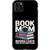 Book Loving Cat Mom Reading Custodia per iPhone 11 Pro Max Libro Mamma Amante Gatti Libri Senza Interruzioni