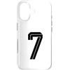 Retro Sports Team Football Group Costume Custodia per iPhone 17# 7 Bianco Vintage Numero 7 Sport Fan Soccer Style